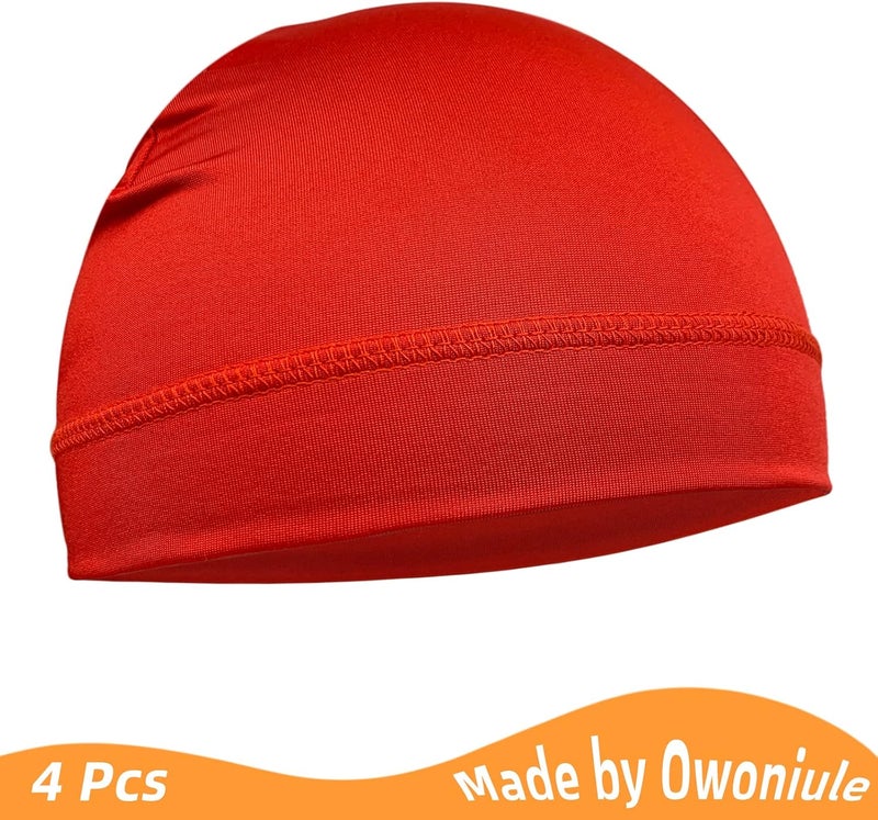 Owoniule 6 Pcs Skull Cap Sweat Wicking Helmet Liner Breathable Cycling Beanie Running Sports Hat Cooling Head Wraps for Men - Image 2